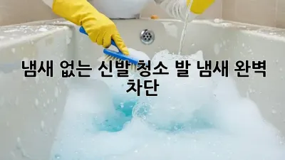 냄새 없는 신발 청소, 발 냄새 완벽 차단!